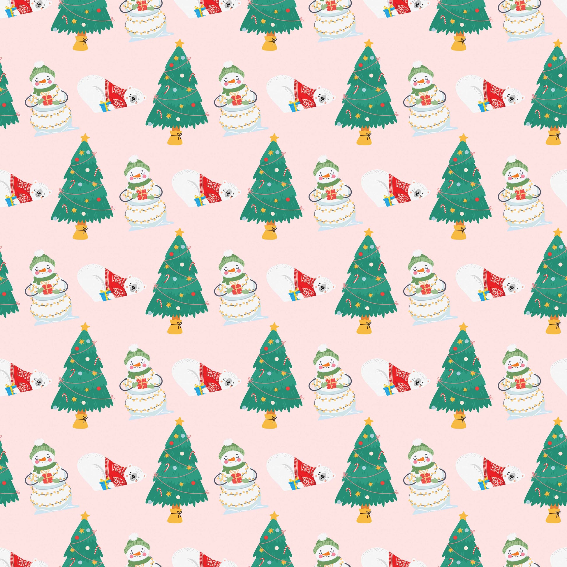 Christmas Green Trees Seamless Digital Paper - CraftNest - Digital Crafting and Art