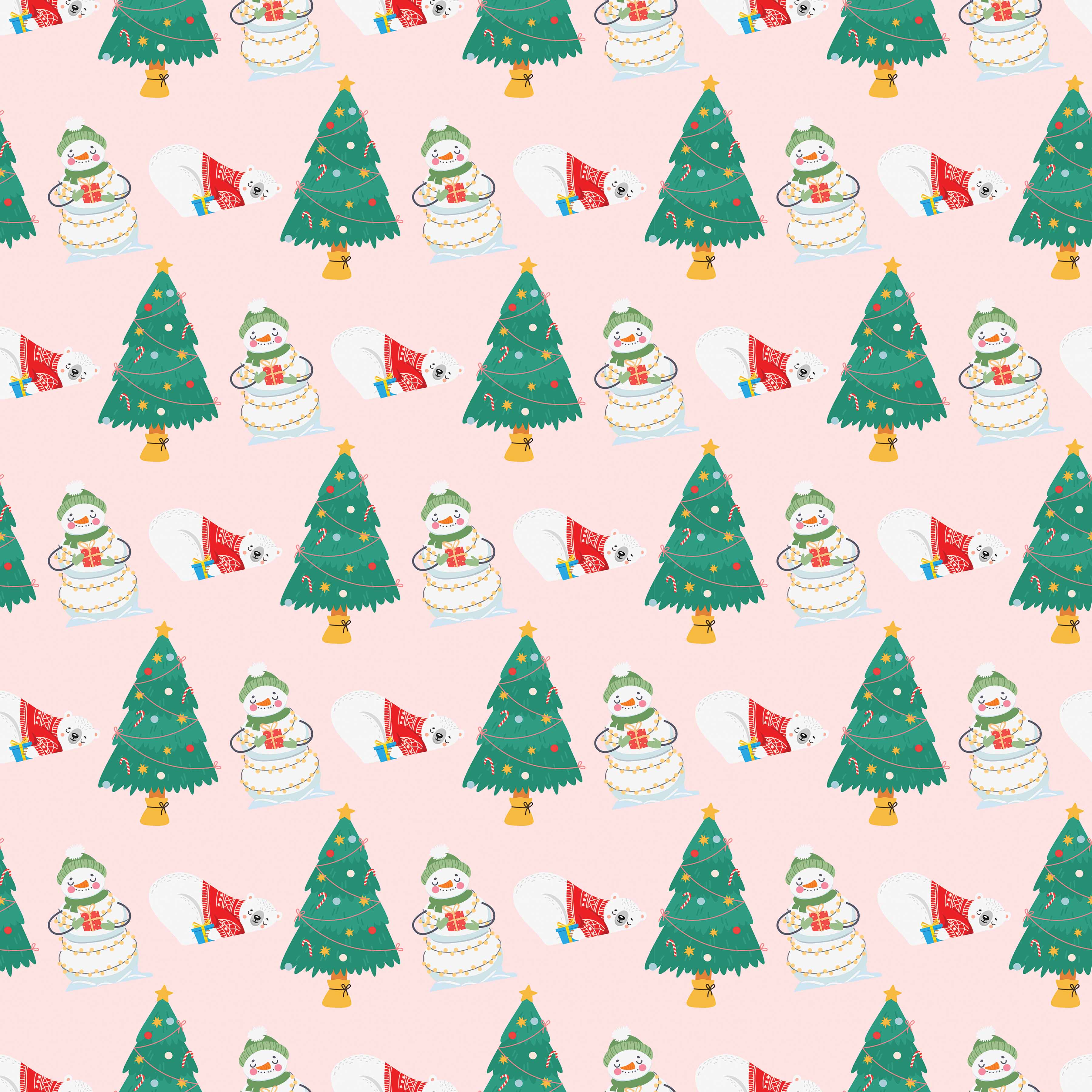 Christmas Green Trees Seamless Digital Paper - CraftNest - Digital Crafting and Art