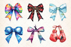 Sports Bow Clipart Bundle - CraftNest - Digital Crafting and Art