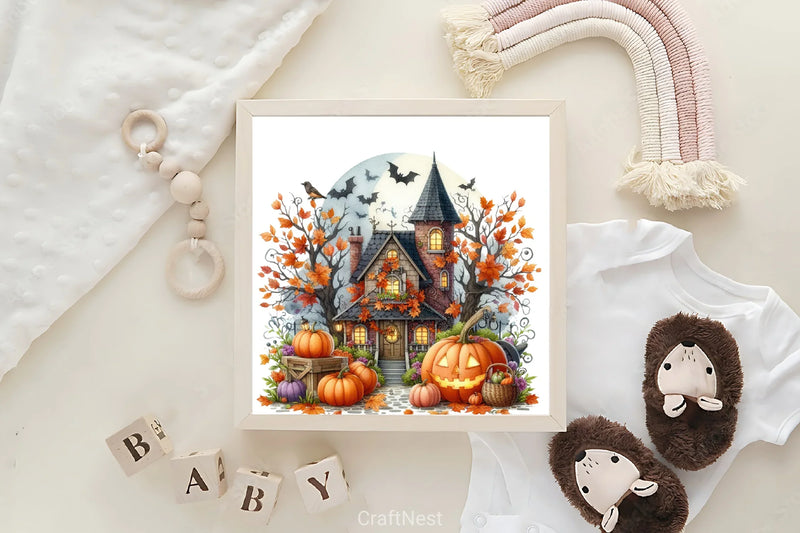 Halloween House Clipart Bundle 7 - CraftNest - Digital Crafting and Art
