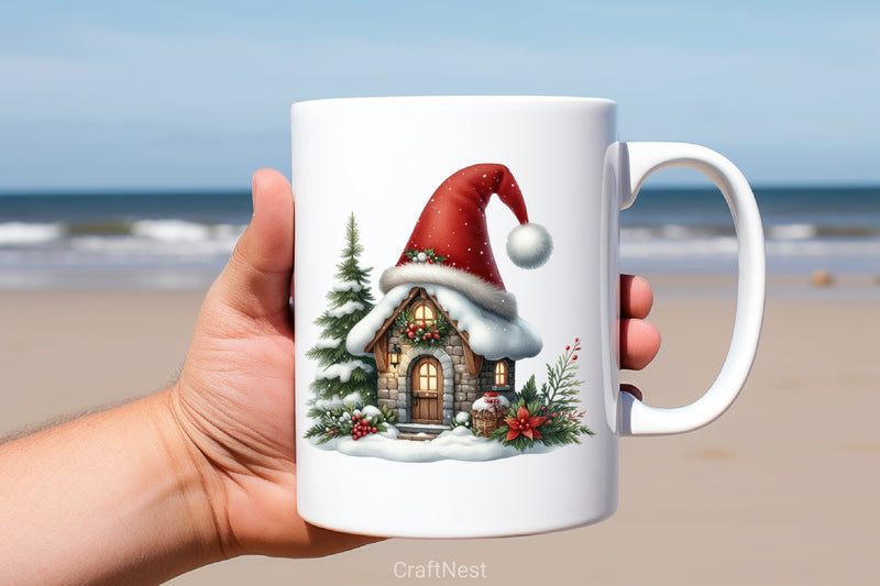 Christmas Gnome House Clipart Bundle - CraftNest - Digital Crafting and Art