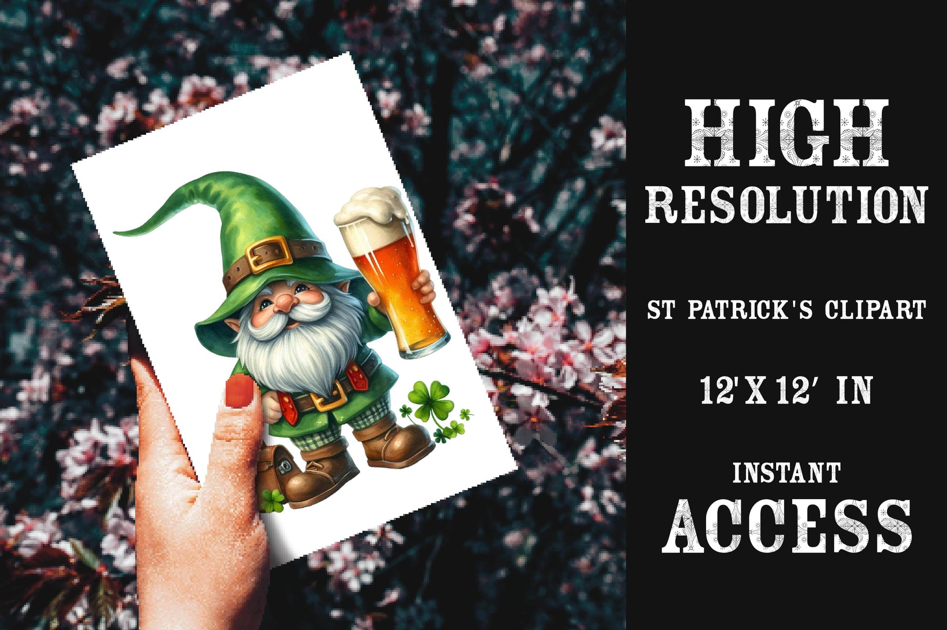 St Patrick'S Gnome Clipart Bundle - CraftNest - Digital Crafting and Art