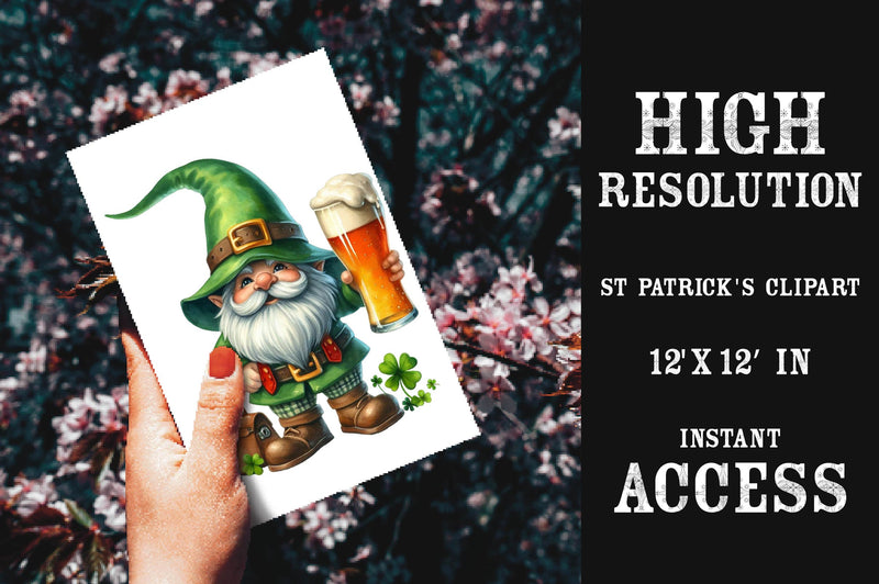 St Patrick'S Gnome Clipart Bundle - CraftNest - Digital Crafting and Art