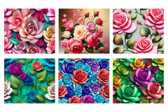 Flower Tumbler Wrap Bundle 15 - CraftNest - Digital Crafting and Art
