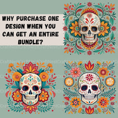 Mexican Floral Skulls Clipart Bundle - CraftNest - Digital Crafting and Art