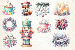 Pastel Christmas Clipart Bundle 2 - CraftNest - Digital Crafting and Art