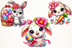 Cute Easter Bunny Clipart Bundle 49 - CraftNest - Digital Crafting and Art