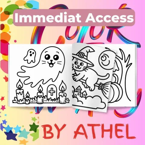 Halloween Cats Coloring Book Bundle - CraftNest - Digital Crafting and Art