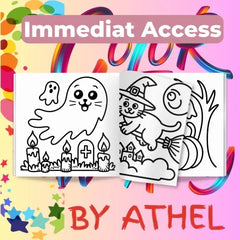 Halloween Cats Coloring Book Bundle - CraftNest - Digital Crafting and Art