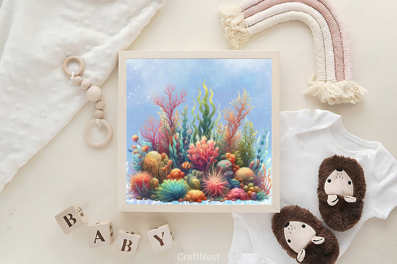 Colorful Coral Reef Sea Shell Clipart Bundle - CraftNest - Digital Crafting and Art