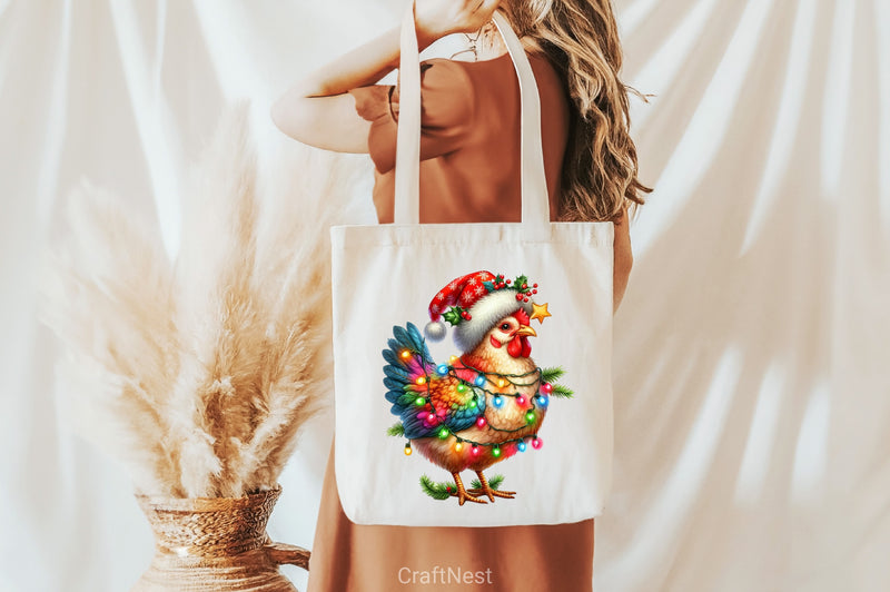 Christmas Chickens Clipart Bundle - CraftNest - Digital Crafting and Art