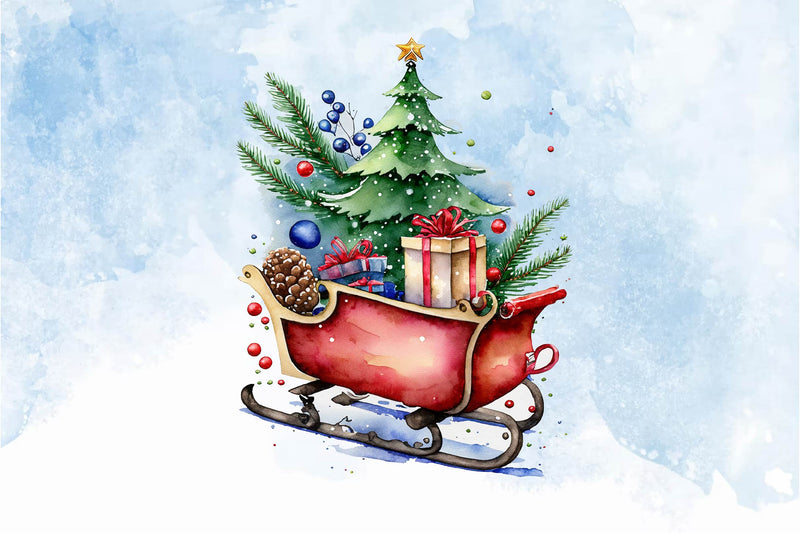 Christmas Sleigh Clipart Bundle - CraftNest - Digital Crafting and Art