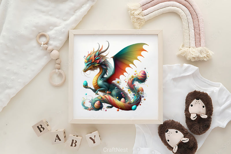 Easter Fantasy Dragon Clipart Bundle - CraftNest - Digital Crafting and Art
