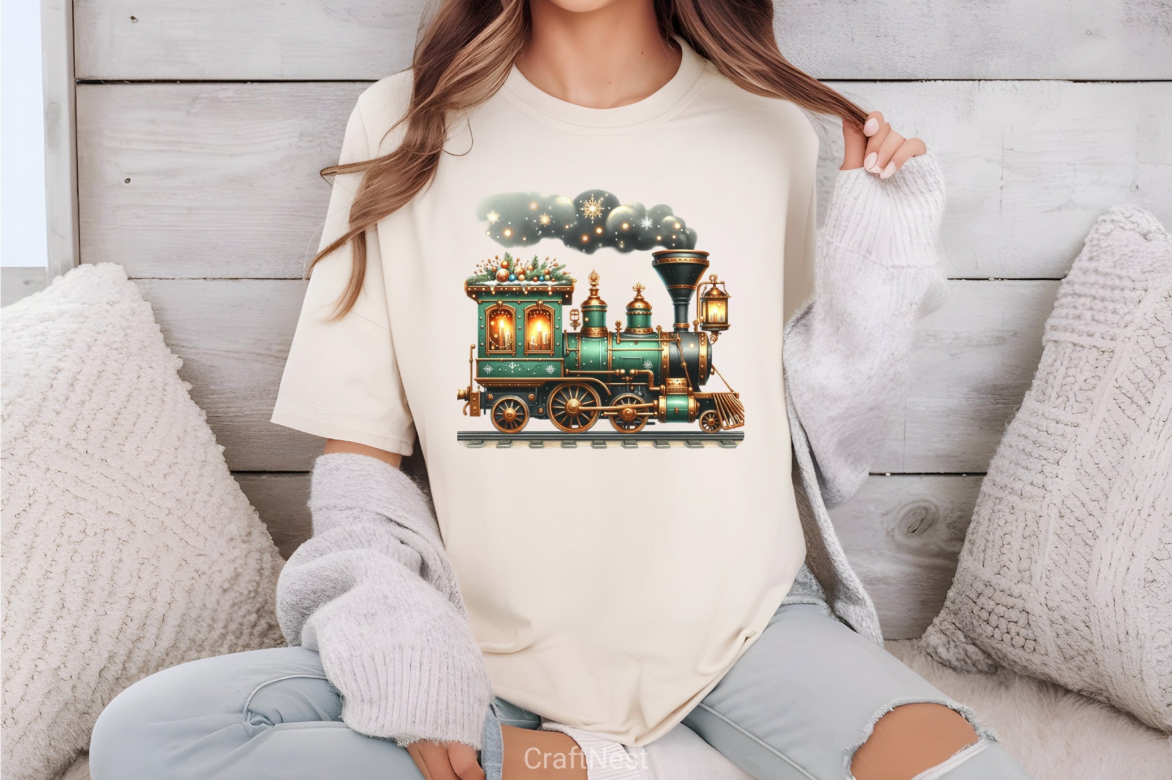 Christmas Train Clipart Bundle 4 - CraftNest - Digital Crafting and Art