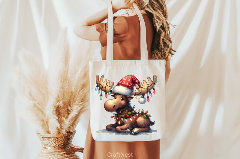 Christmas Moose Clipart Bundle - CraftNest - Digital Crafting and Art