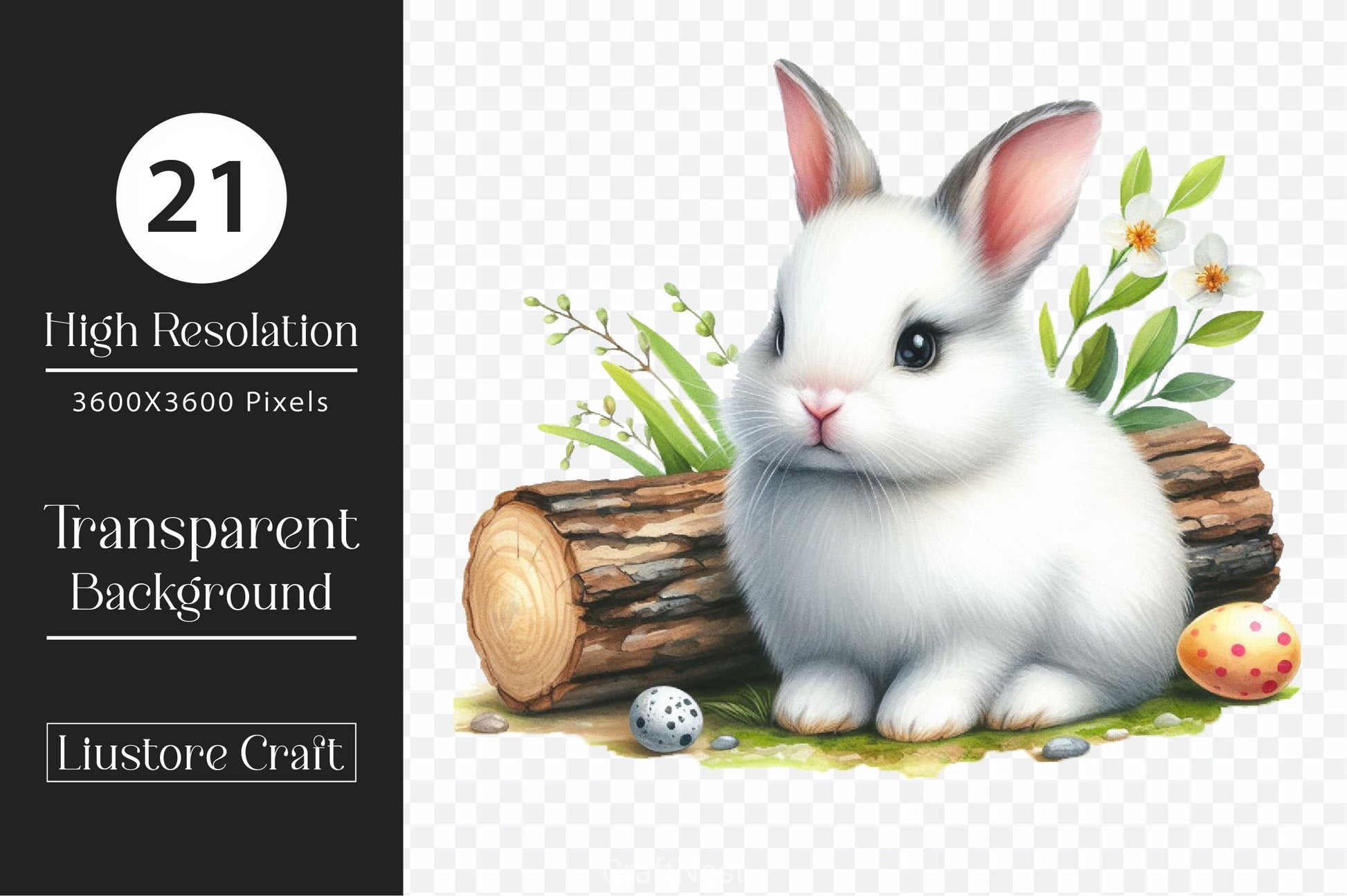 Cute Easter Bunny Clipart Bundle 6 - CraftNest - Digital Crafting and Art