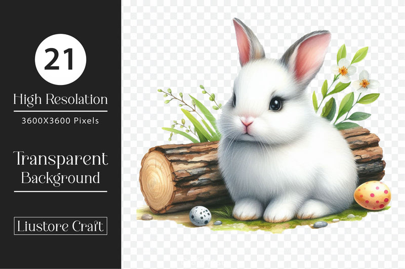 Cute Easter Bunny Clipart Bundle 6 - CraftNest - Digital Crafting and Art