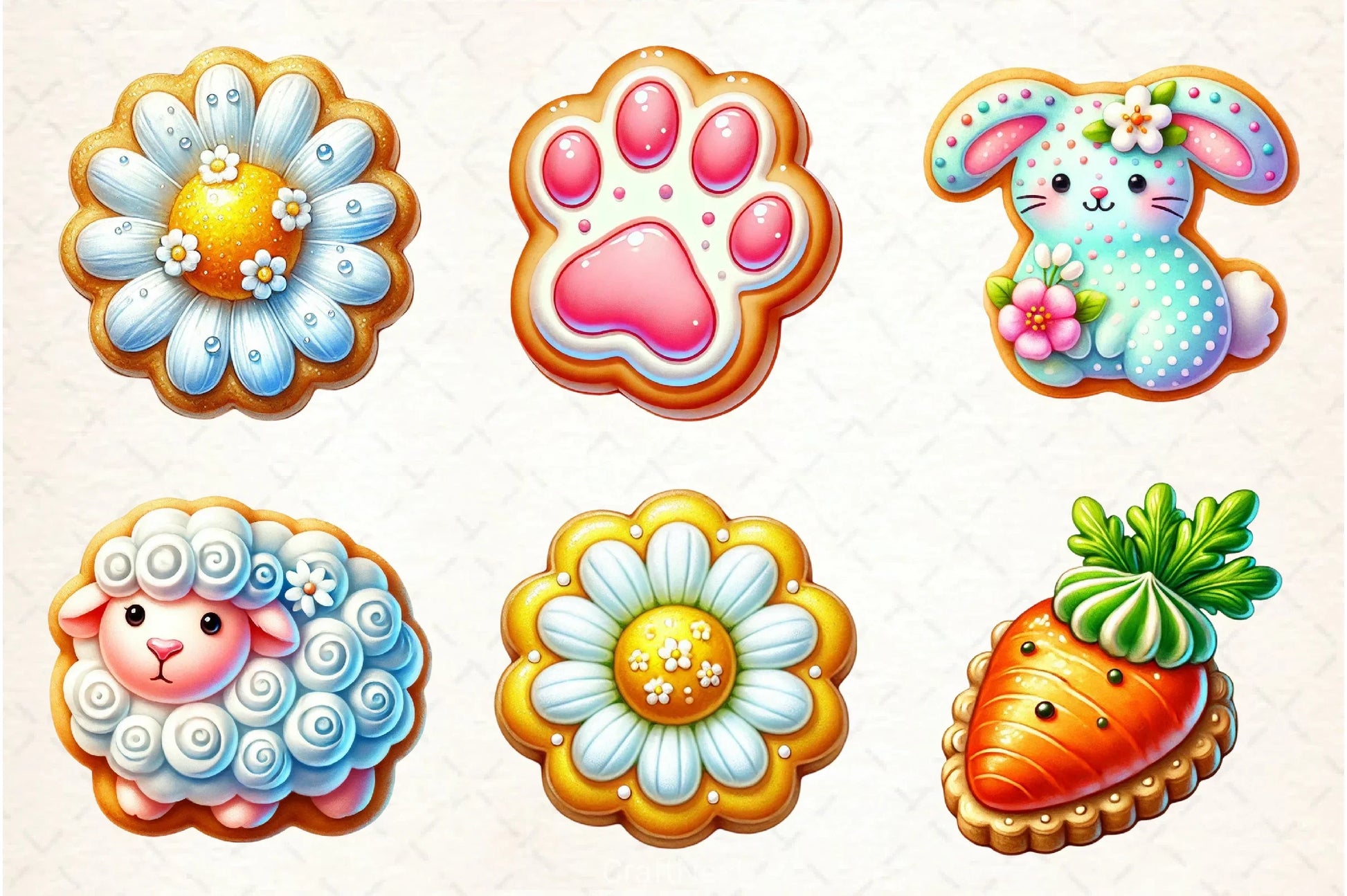 Easter Biscuit Clipart Bundle - CraftNest - Digital Crafting and Art