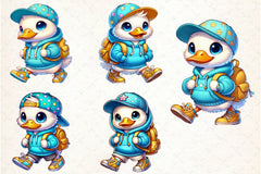 Cute Duck School Clipart Bundle - CraftNest - Digital Crafting and Art