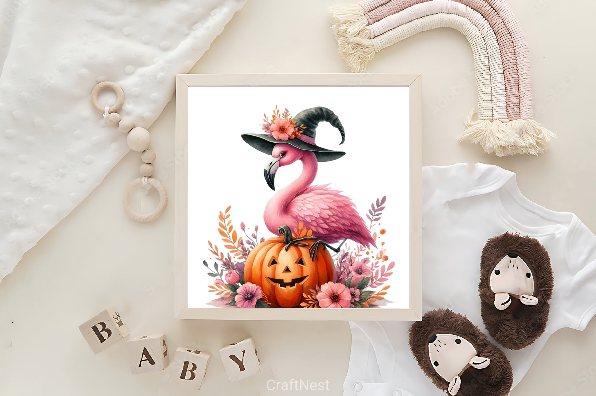 Witch Hat Flamingo Clipart Bundle - CraftNest - Digital Crafting and Art