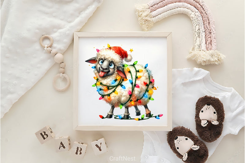 Christmas Funny Sheep Clipart Bundle 2 - CraftNest - Digital Crafting and Art
