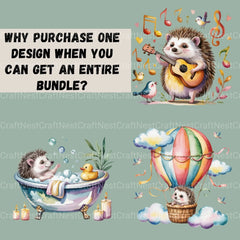 Hedgehogs Clipart Bundle - CraftNest - Digital Crafting and Art