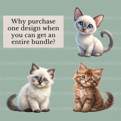Kittens Clipart Bundle 4 - CraftNest - Digital Crafting and Art
