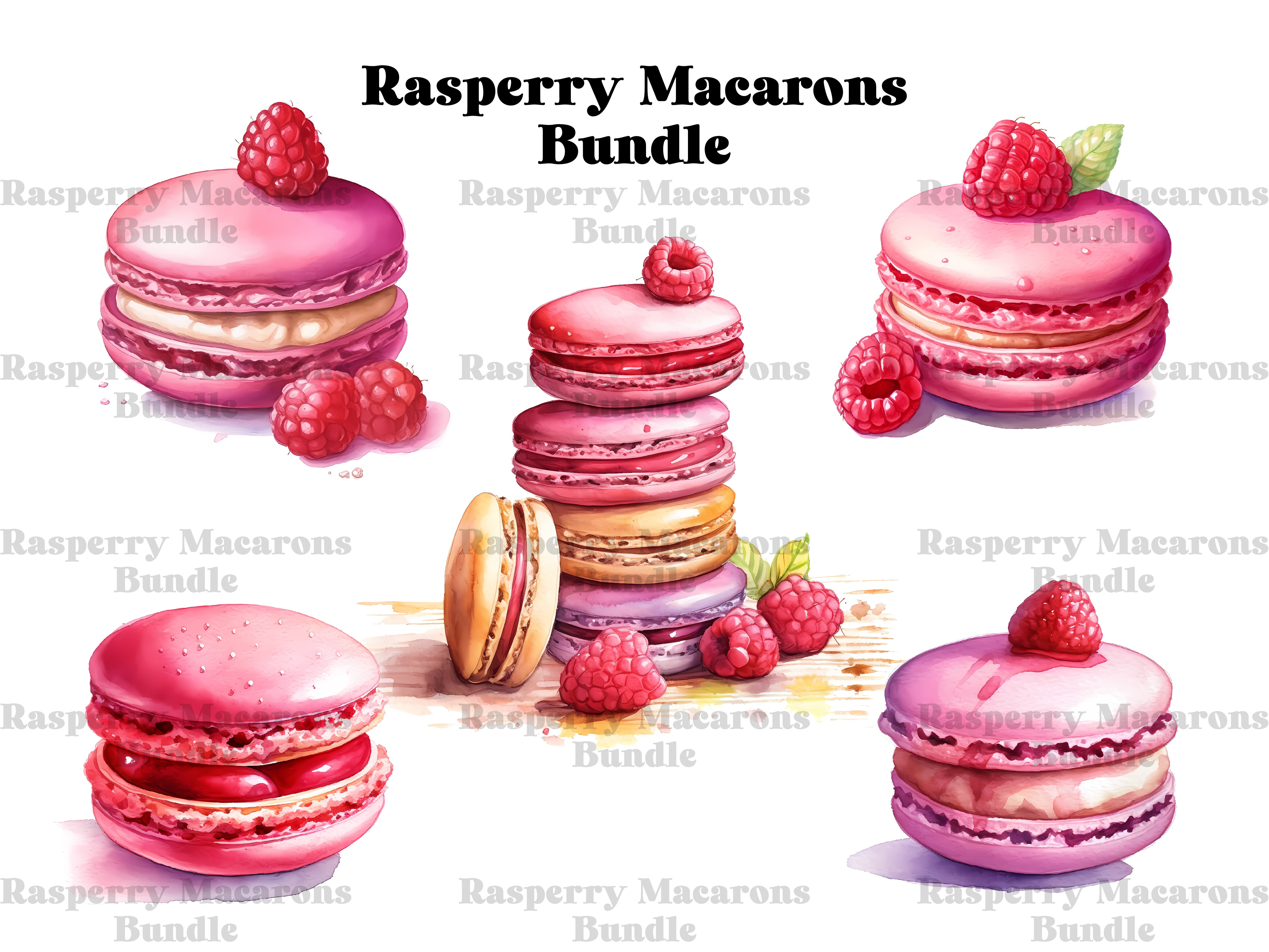 Raspberry Macarons Clipart - CraftNest