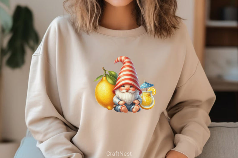 Lemon Gnome Clipart Bundle - CraftNest - Digital Crafting and Art