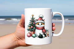 Christmas Cat Clipart Bundle 6 - CraftNest - Digital Crafting and Art