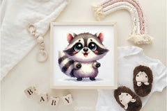 Cute Cartoon Raccoon Clipart Bundle - CraftNest - Digital Crafting and Art