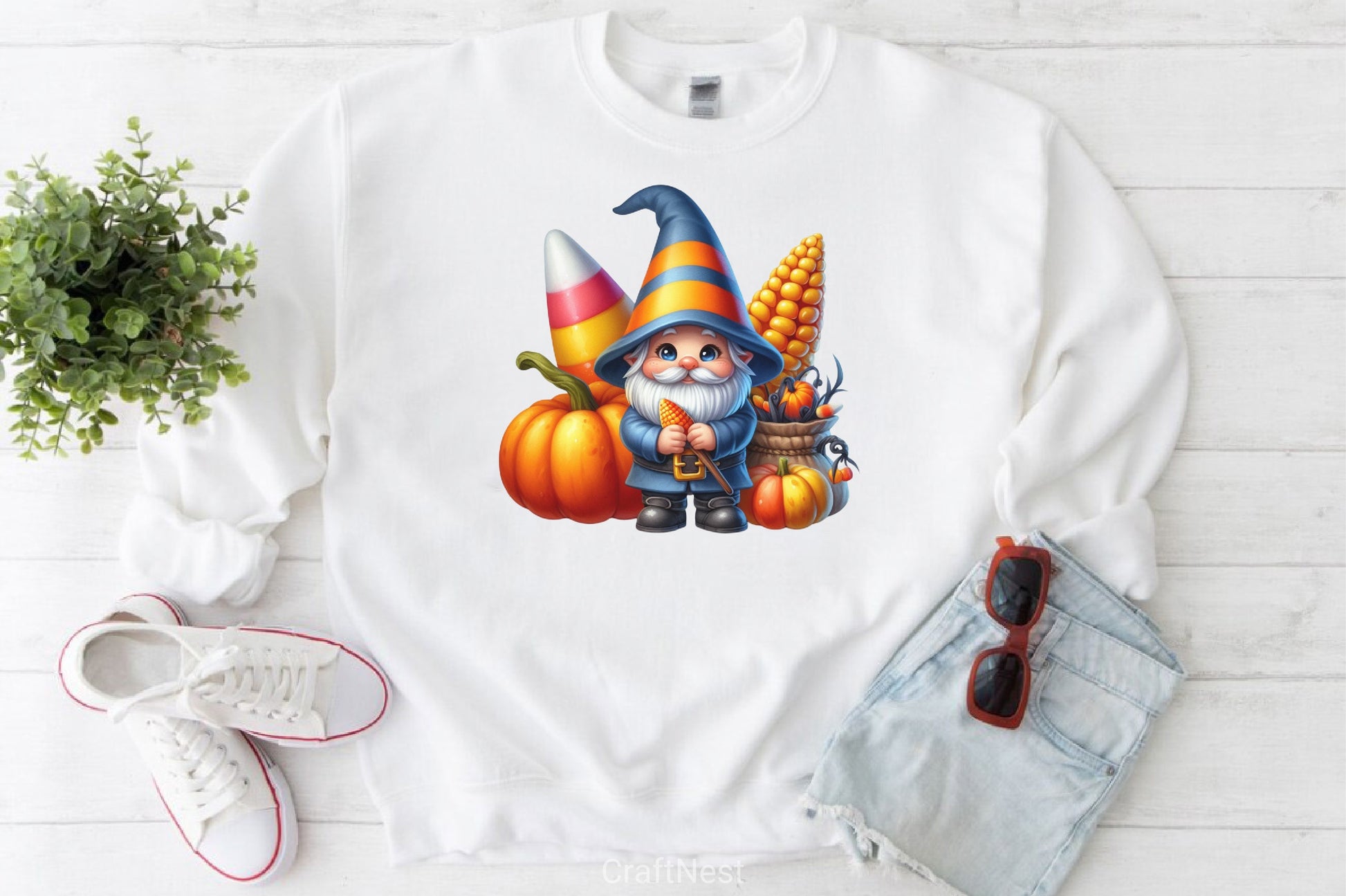 Halloween Gnome & Corn Clipart Bundle - CraftNest - Digital Crafting and Art