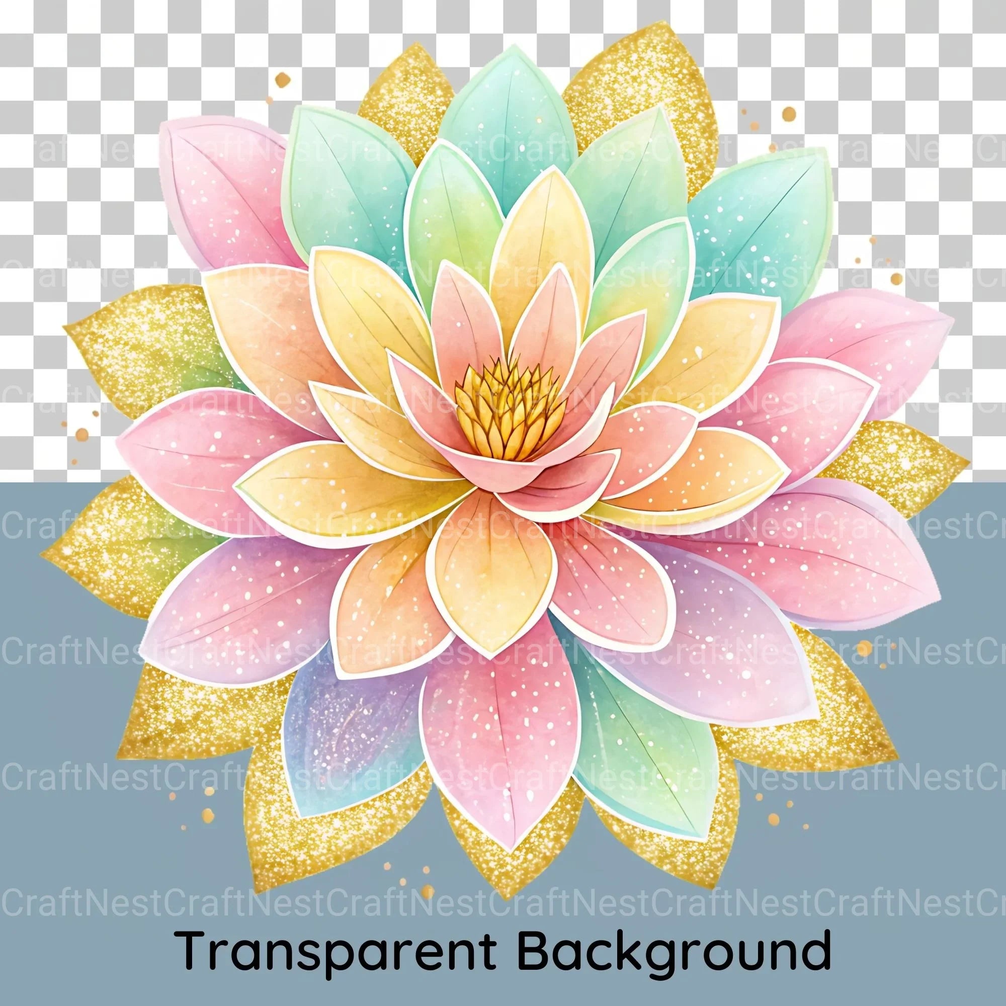 Glitter Flowers Clipart Bundle - CraftNest - Digital Crafting and Art
