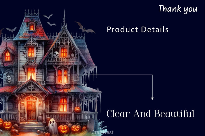 Halloween House Clipart Bundle 4 - CraftNest - Digital Crafting and Art