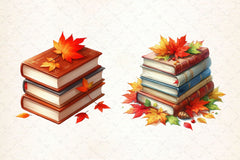 Autumn Books Clipart Bundle 4 - CraftNest - Digital Crafting and Art