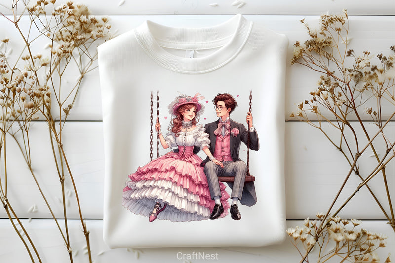 Valentine Romantic Couple Clipart Bundle 5 - CraftNest - Digital Crafting and Art