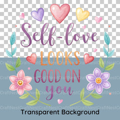 Self Love Quotes Clipart Bundle - CraftNest - Digital Crafting and Art