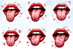 Sexy Lips Valentine Clipart Bundle - CraftNest - Digital Crafting and Art