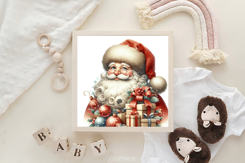 Christmas Retro Santa Clipart Bundle - CraftNest - Digital Crafting and Art