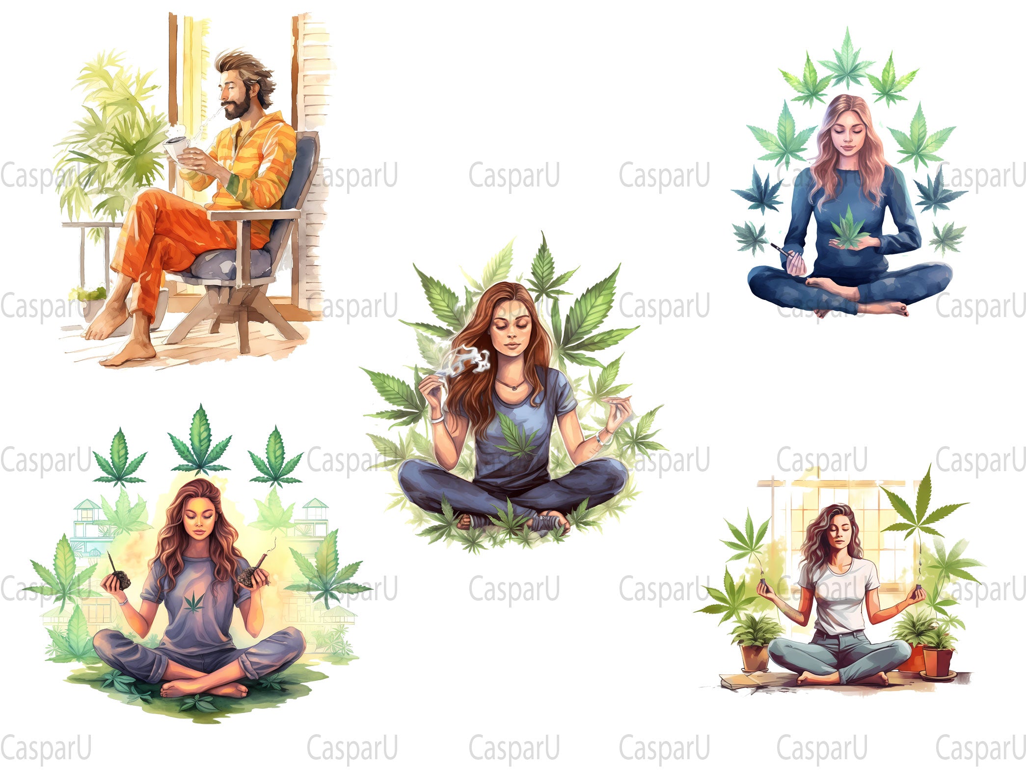 Cannabis Lifestyle Clipart - CraftNest