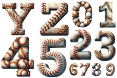 Baseball Dirty Alphabet Clipart Bundle - CraftNest - Digital Crafting and Art