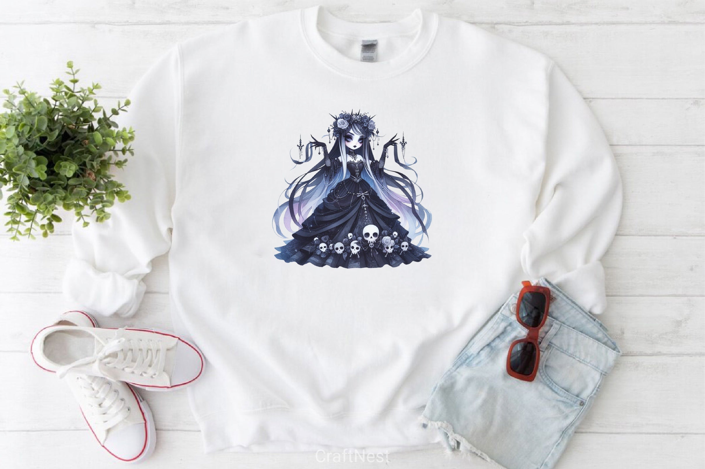 Gothic Fairy Girl Clipart Bundle - CraftNest - Digital Crafting and Art