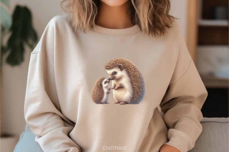 Hedgehog Family Clipart Bundle - CraftNest - Digital Crafting and Art