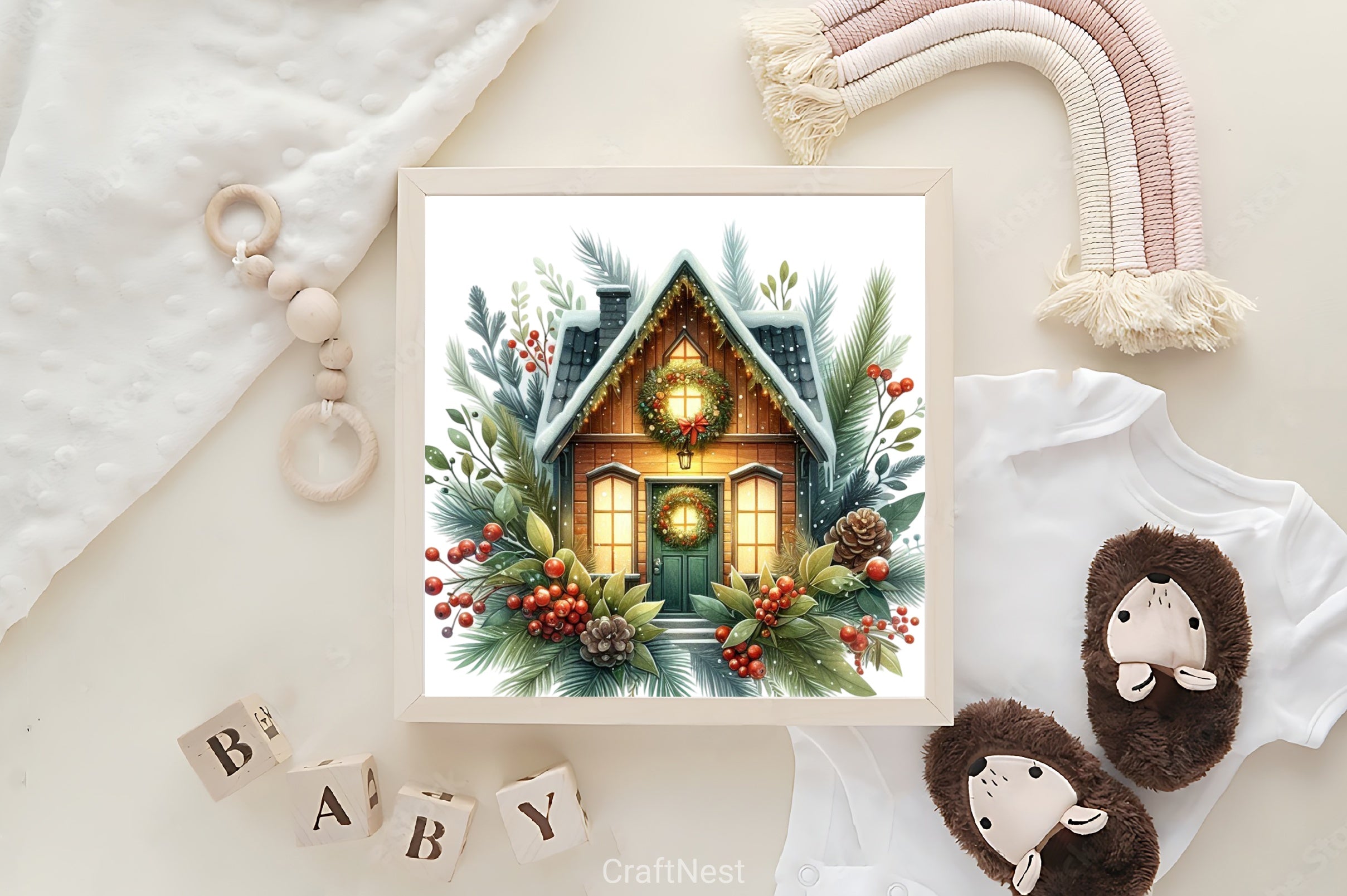 Christmas House Clipart Bundle 4 - CraftNest - Digital Crafting and Art