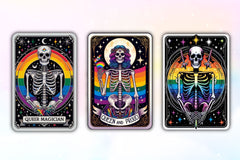 LGBTQ Pride Skeleton Tarot Card Clipart Bundle - CraftNest - Digital Crafting and Art
