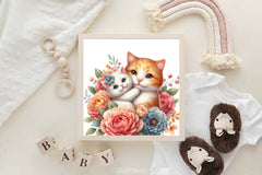 Mother's Day Cat Clipart Bundle - CraftNest - Digital Crafting and Art