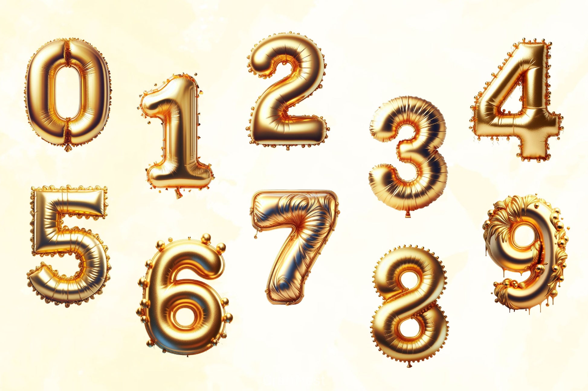 Gold Foil Balloon Alphabet Clipart Bundle - CraftNest - Digital Crafting and Art