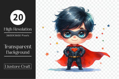 Little Kids Superhero Clipart Bundle - CraftNest - Digital Crafting and Art