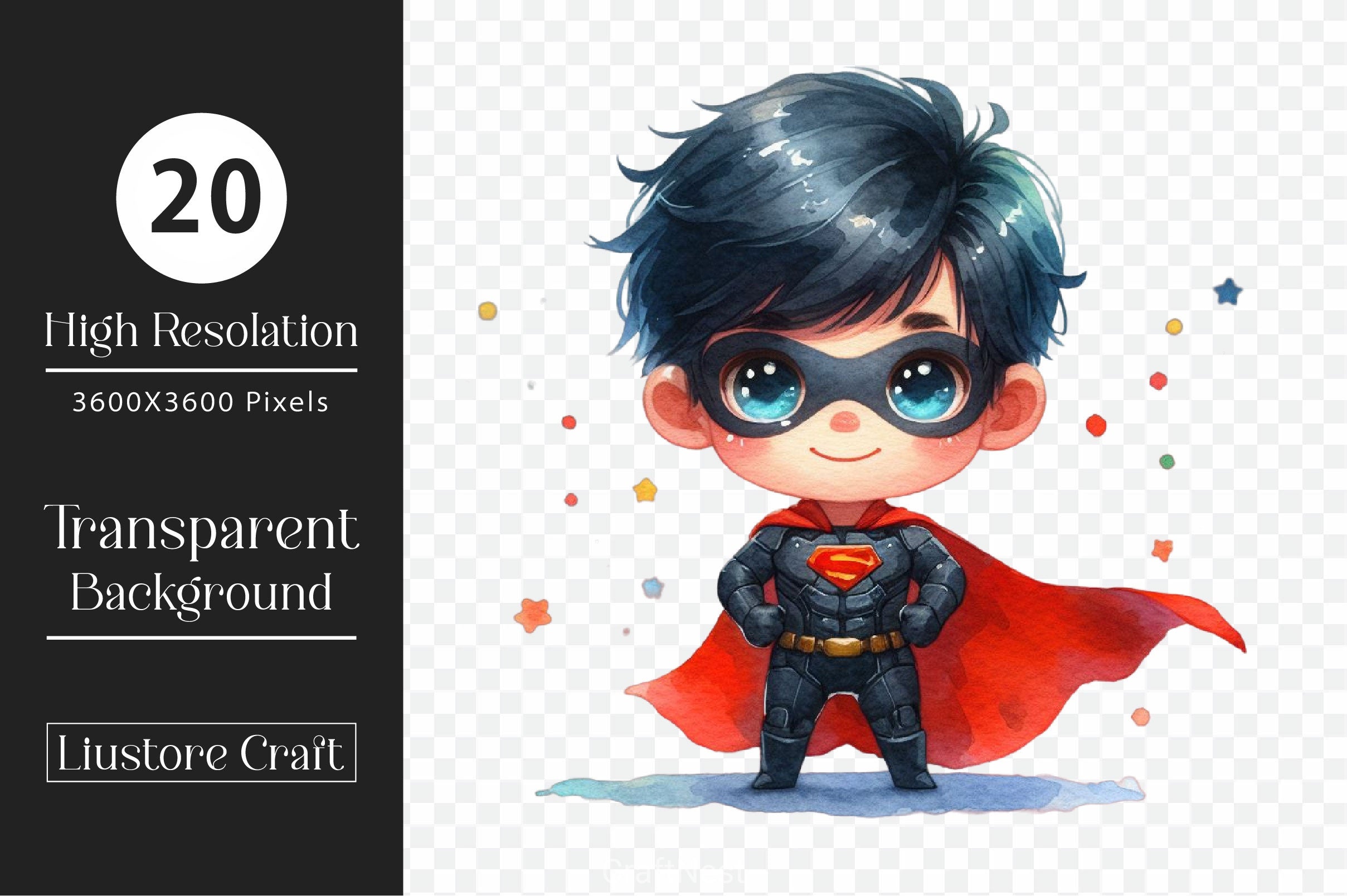 Little Kids Superhero Clipart Bundle - CraftNest - Digital Crafting and Art