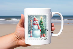 Christmas Snowman Stamp Clipart Bundle - CraftNest - Digital Crafting and Art